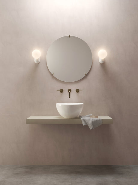 Astro Lyra Wall Single Gloss Glaze White Bathroom Wall Light