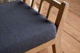 Nkuku Avanthi Upholstered Sleigh Bench Charcoal