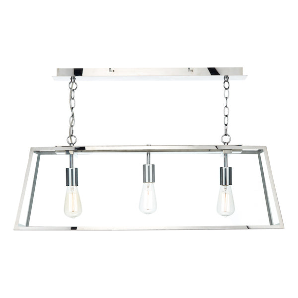 Dar Academy 3 Light Bar Pendant Stainless Steel –  from Amos Lighting + Home