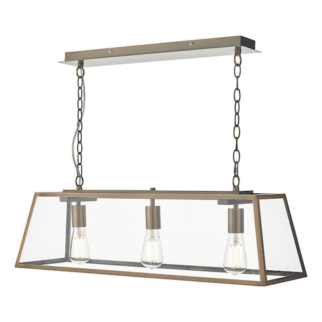 Dar Academy 3 Light Bar Pendant Antique Copper –  from Amos Lighting + Home