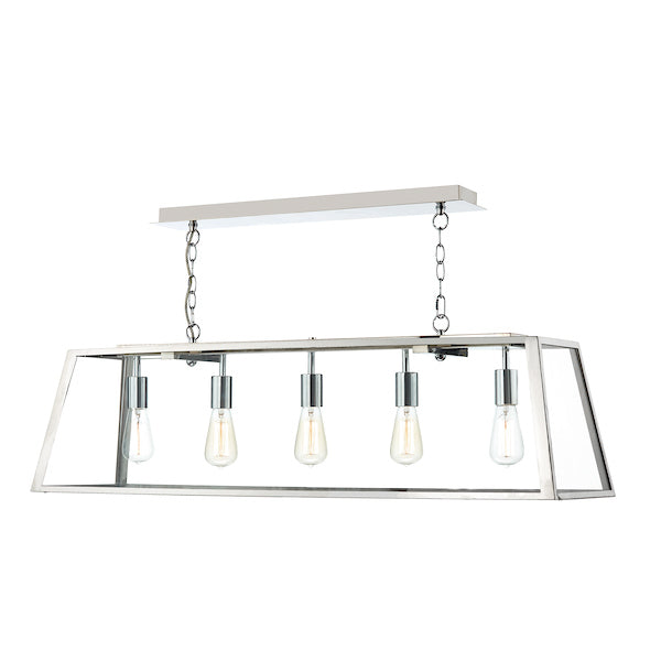 Dar Academy 5 Light Bar Pendant Stainless Steel –  from Amos Lighting + Home