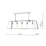 Dar Academy 5 Light Bar Pendant Stainless Steel –  from Amos Lighting + Home