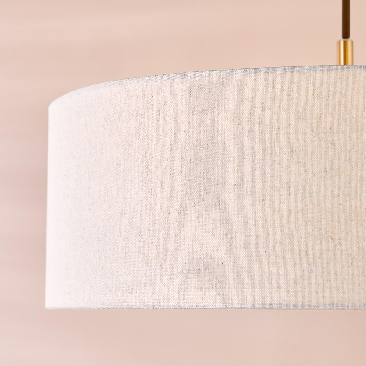Dar Aelin 5 Light Pendant Matt Bronze With Natural Linen Shade