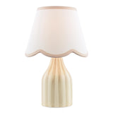 Dar Aimee Twin Pack Table Lamp Taupe Ceramic With Shade