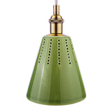 Joules Allington Pendant Green Ceramic and Matt Antique Brass