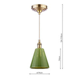 Joules Allington Pendant Green Ceramic and Matt Antique Brass