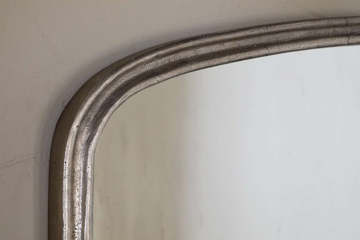 Nkuku Almora Wall Mirror Antique Nickle Large