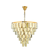 Dar Gold Collection Amira 12 Light Chandelier Polished Gold Crystal –  from Amos Lighting + Home