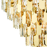 Dar Gold Collection Amira 12 Light Chandelier Polished Gold Crystal –  from Amos Lighting + Home