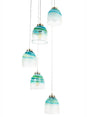 Teign Valley Glass 5 Light Cascade Pendant Wave –  from Amos Lighting + Home