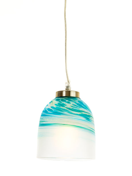 Teign Valley Glass Wave Pendant Small Frosted Glass –  from Amos Lighting + Home