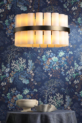 David Hunt Anais 36 Light Pendant Opal Glass and Antique Brass