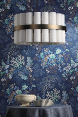 David Hunt Anais 36 Light Pendant Opal Glass and Antique Brass