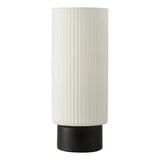 Dar Aneska Touch Table Lamp Matt Black and Opal Glass