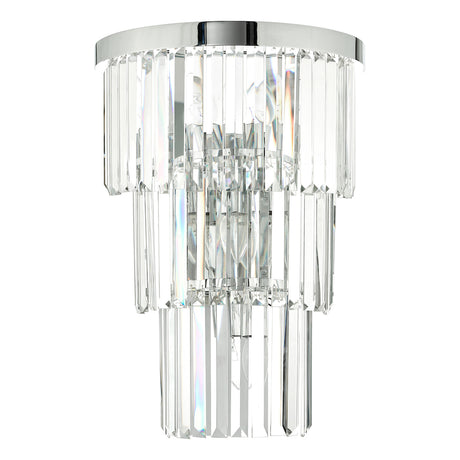 Dar Gold Collection Angel 6 Light Wall Light Polished Chrome Crystal –  from Amos Lighting + Home