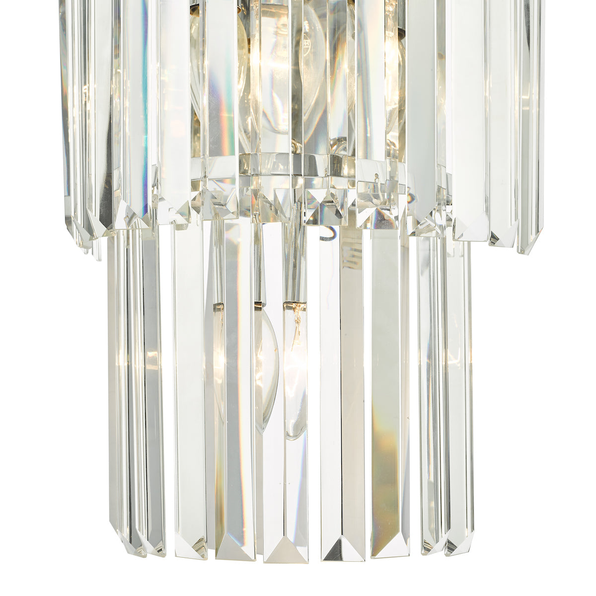 Dar Gold Collection Angel 6 Light Wall Light Polished Chrome Crystal –  from Amos Lighting + Home