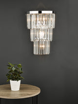 Dar Gold Collection Angel 6 Light Wall Light Polished Chrome Crystal –  from Amos Lighting + Home