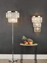 Dar Gold Collection Angel 6 Light Wall Light Polished Chrome Crystal –  from Amos Lighting + Home