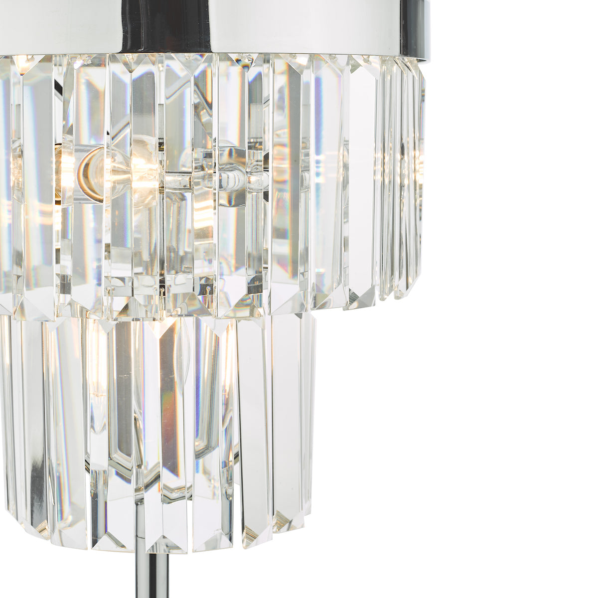 Dar Gold Collection Angel Table Lamp Polished Chrome Crystal –  from Amos Lighting + Home