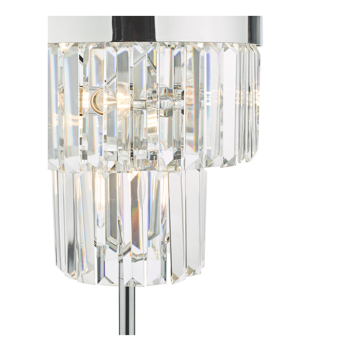 Dar Gold Collection Angel Table Lamp Polished Chrome Crystal –  from Amos Lighting + Home