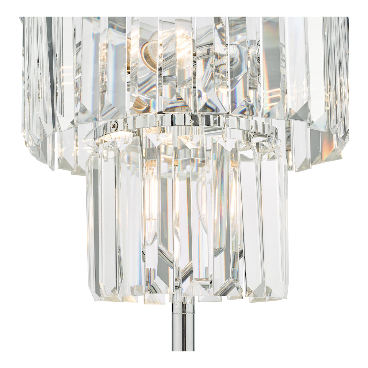 Dar Gold Collection Angel Table Lamp Polished Chrome Crystal –  from Amos Lighting + Home