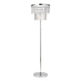 Dar Gold Collection Angel Floor Lamp Polished Chrome Crystal –  from Amos Lighting + Home