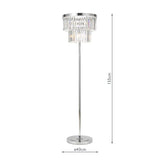 Dar Gold Collection Angel Floor Lamp Polished Chrome Crystal –  from Amos Lighting + Home