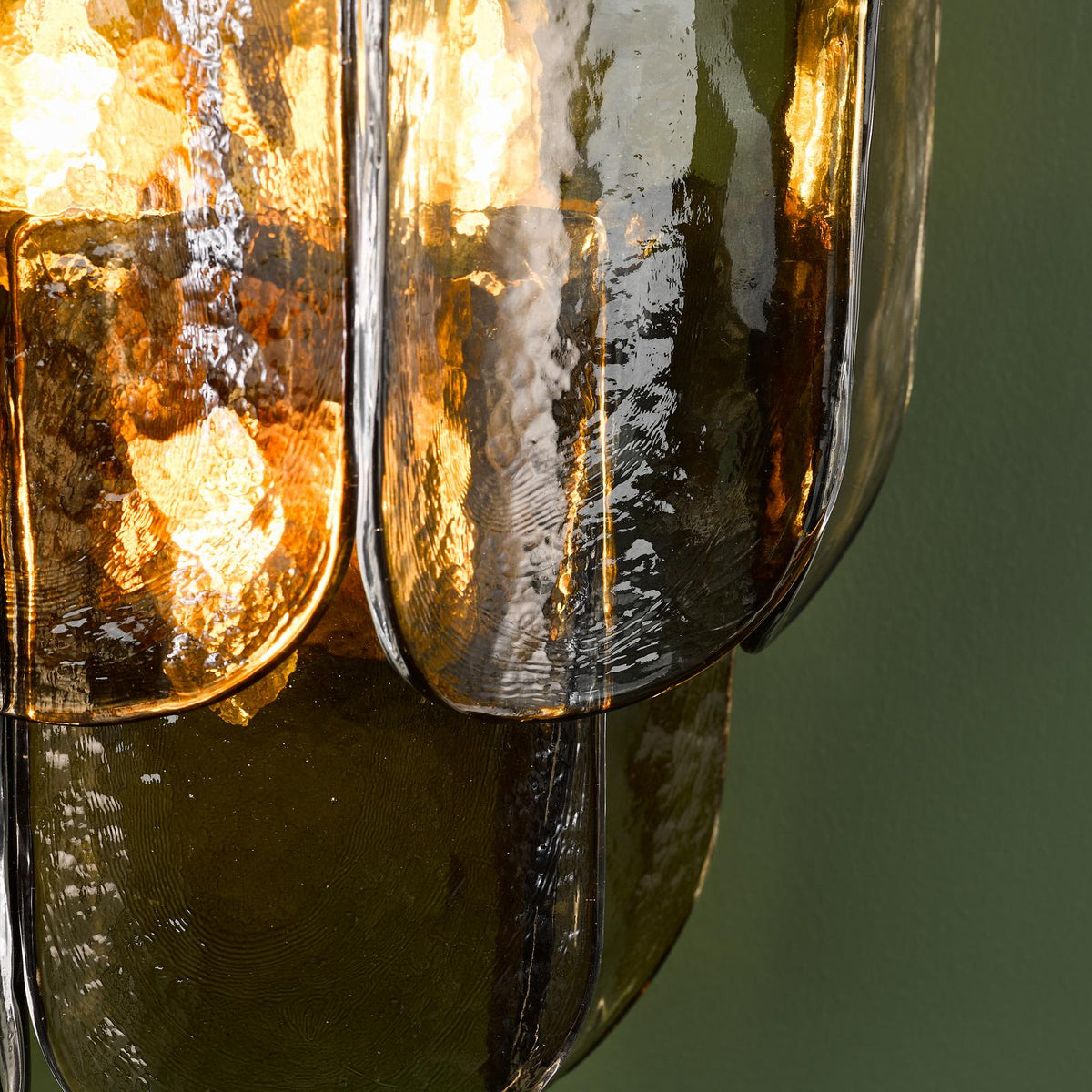 Dar Anielle 3 Light Wall Light Natural Brass and Tea Smoked Glass