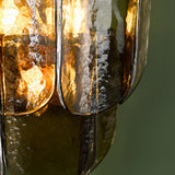 Dar Anielle 3 Light Wall Light Natural Brass and Tea Smoked Glass