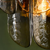 Dar Anielle 3 Light Wall Light Natural Brass and Tea Smoked Glass