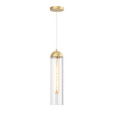 David Hunt Anouk Pendant Ribbed Glass and Brushed Brass
