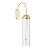 David Hunt Anouk Wall Light Ribbed Glass and Brushed Brass