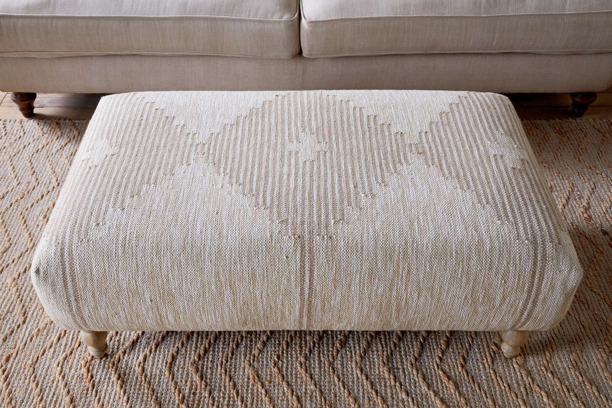 Nkuku Aranya Upholstered Ottoman Natural