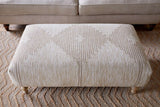 Nkuku Aranya Upholstered Ottoman Natural