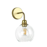 David Hunt Apollo Wall Light Butter Brass and Glass