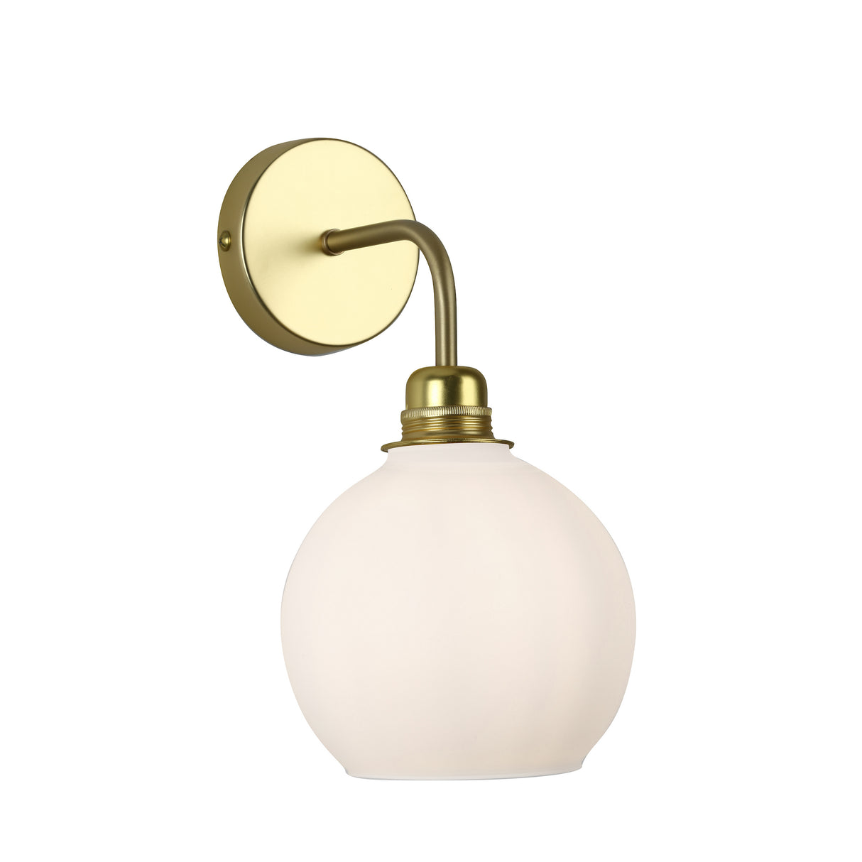 David Hunt Apollo Wall Light Butter Brass and Opal Glass