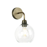 David Hunt Apollo Wall Light Antique Brass and Glass