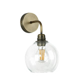 David Hunt Apollo Wall Light Antique Brass and Glass