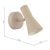 Dar Arnel Single Spotlight Satin Taupe