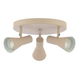Dar Arnel 3 Light Plate Spotlight Satin Taupe