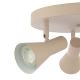 Dar Arnel 3 Light Plate Spotlight Satin Taupe