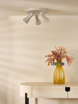 Dar Arnel 3 Light Plate Spotlight Satin Taupe