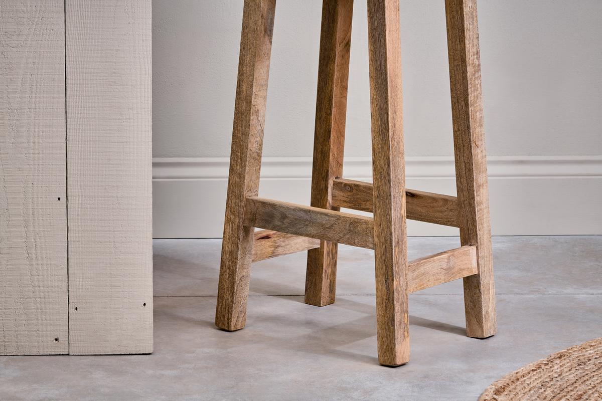 Nkuku Ambi Wooden Tall Stool Natural