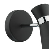 Dar Ashworth Wall Light Black & Polished Chrome –  from Amos Lighting + Home