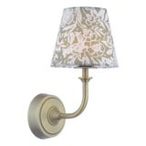 Joules Apsley Rechargeable LED Wall Light With Green Floral Shade