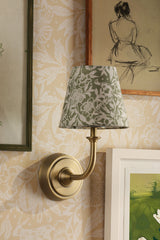Joules Apsley Rechargeable LED Wall Light With Green Floral Shade