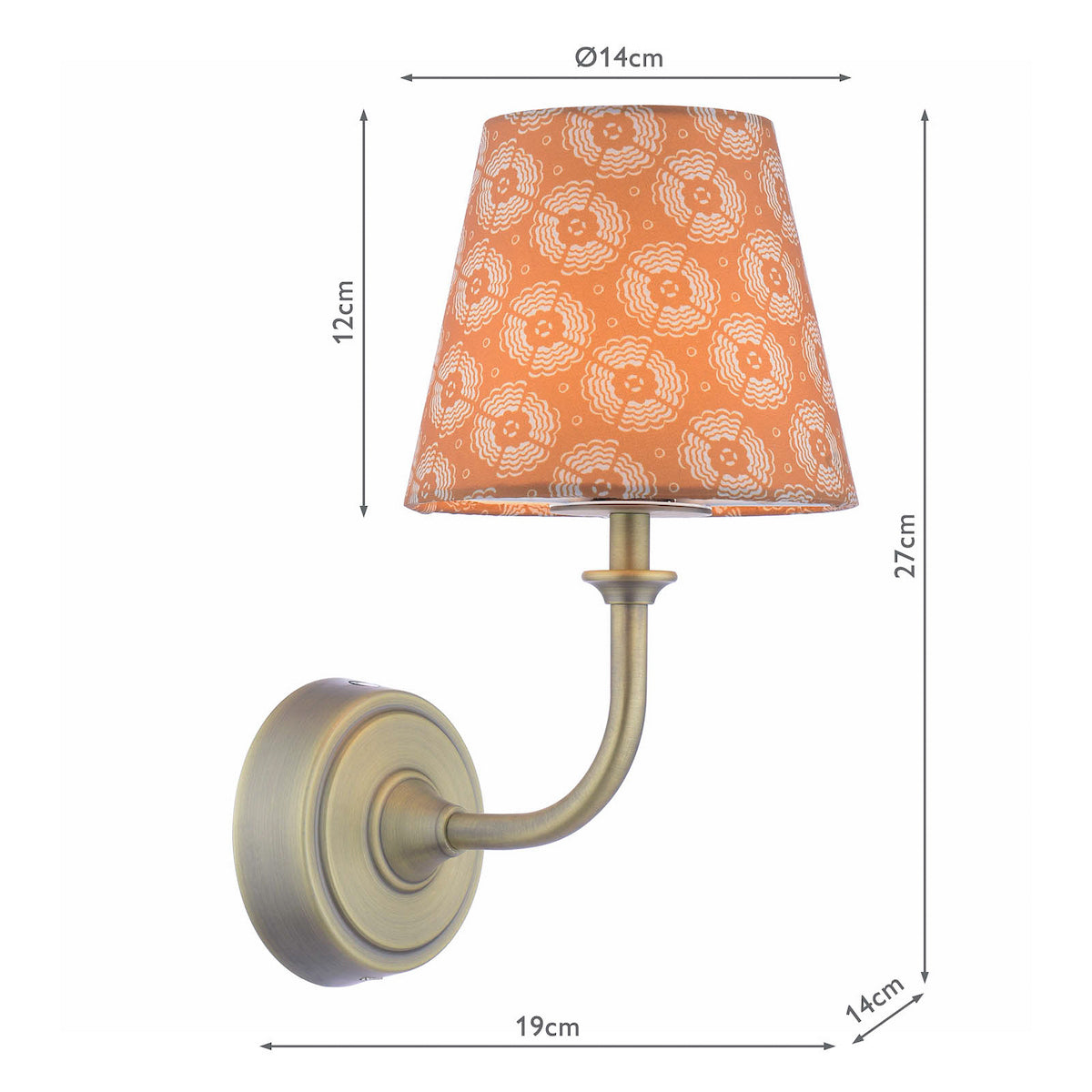 Joules Apsley Rechargeable LED Wall Light With Yellow Shade