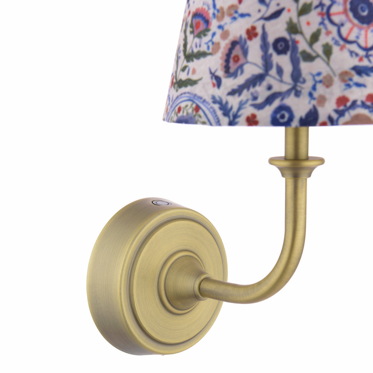 Joules Apsley Rechargeable LED Wall Light With Multi Coloured Floral Shade