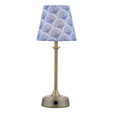Joules Apsley Rechargeable LED Table Lamp With Blue Shade