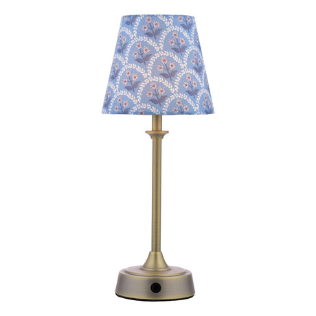 Joules Apsley Rechargeable LED Table Lamp With Blue Shade